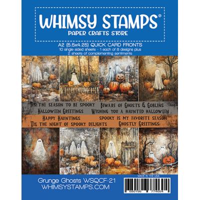 Whimsy Stamps Quick Card Fronts - Grunge Ghosts